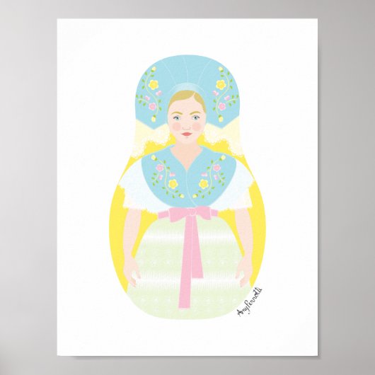 Sorb, Wend, Lausitzer Matryoshka Poster (Vorne)
