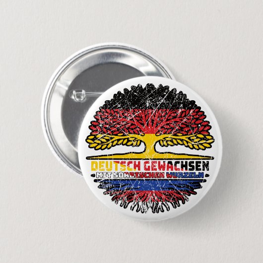 Sorben Sorbisch Deutsch Deutschland Baum Wurzel Button (Vorne & Hinten)