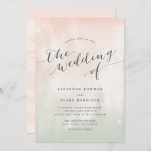 Sorbet | Einladung zur Hochzeitsfeier für Wasserfa