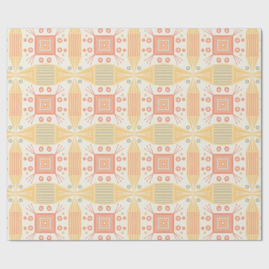 Sorbet Geometric Muster Geschenkpapier (Flach)