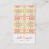 Sorbet Geometric Tile Pattern Visitenkarte (Vorderseite)