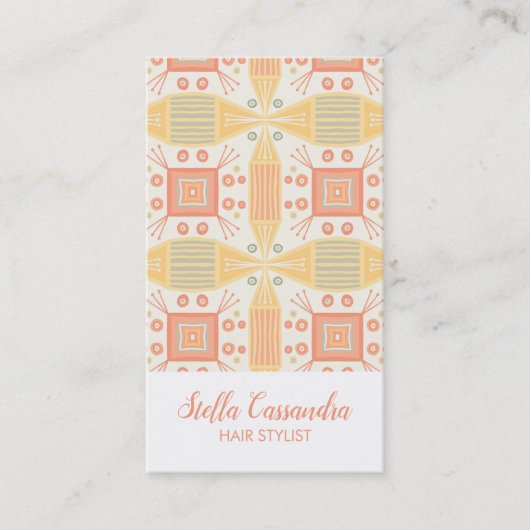 Sorbet Geometric Tile Pattern Visitenkarte (Vorderseite)