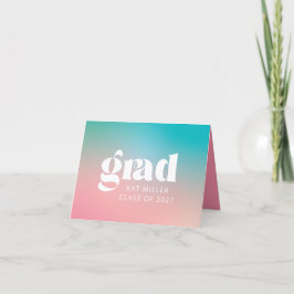 Sorbet Gradient Abschluss Dankeskarte