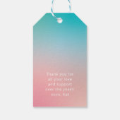 Sorbet Gradient Graduation Party Geschenkanhänger (Rückseite)