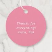 Sorbet Gradient Graduation Party Geschenkanhänger (Rückseite)