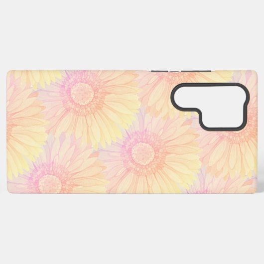 Sorbet pastel coloured daisy pattern - large samsung galaxy hülle (Rückseite (Horizontal))