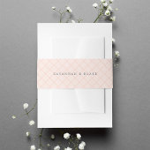 Sorbet | Peach Lattice Personalisiert Wedding Einladungsbanderole