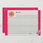 Sorbet Pinks Rezeptionskarten (Vorne/Hinten)
