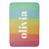 Sorbet Rainbow Colors Individuelle Name Summer Badematte (Vorderseite Vertikal)