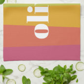 Sorbet Rainbow Colors Individuelle Name Summer Geschirrtuch (Gefaltet)