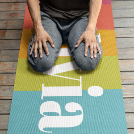 Sorbet Rainbow Colors Individuelle Name Summer Yogamatte