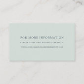 Sorbet Wedding Website Cards | Pastell Green Begleitkarte (Vorderseite)