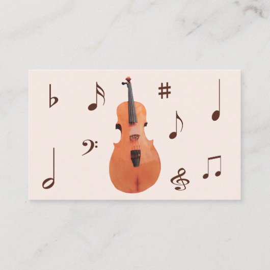 Sorbus Guitar Musical Notes Visitenkarte (Rückseite)