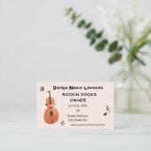 Sorbus Guitar Musical Notes Visitenkarte (Stehend Vorderseite)