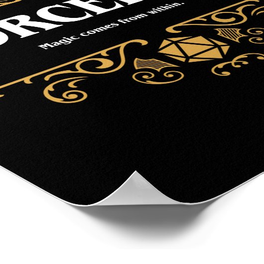 Sorcerclass Tabletop RPG Gaming Poster (Ecke)