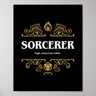 Sorcerclass Tabletop RPG Gaming Poster