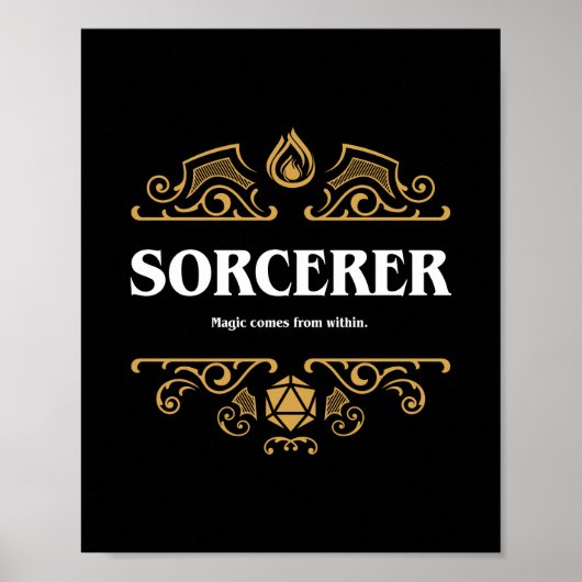 Sorcerclass Tabletop RPG Gaming Poster (Vorne)