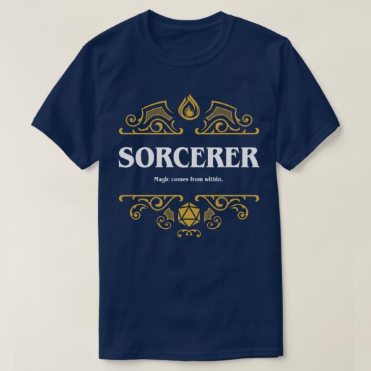 Sorcerclass Tabletop RPG Gaming T-Shirt (Design vorne)