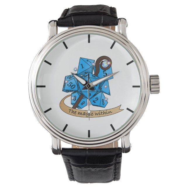 Sorcerer Dice Design Armbanduhr (Vorderseite)
