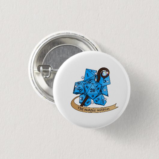Sorcerer Dice Design Button (Vorne & Hinten)