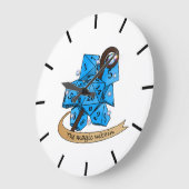 Sorcerer Dice Design Große Wanduhr (Winkel)