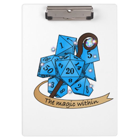 Sorcerer Dice Design Klemmbrett (Vorderseite)