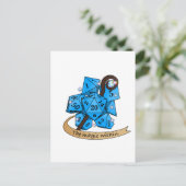 Sorcerer Dice Design Postkarte (Stehend Vorderseite)