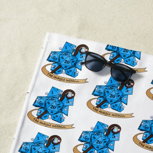 Sorcerer Dice Design Strandtuch (Beispiel)