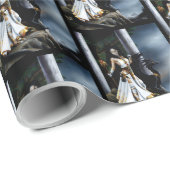Sorceres Black Dragon Fantasy White Geschenkpapier (Rolleneckpunkt)