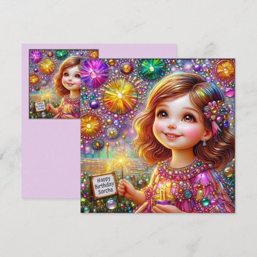 ~ SORCHA ~ Happy Birthday ~Fire Works' Display ~ (Vorne/Hinten)