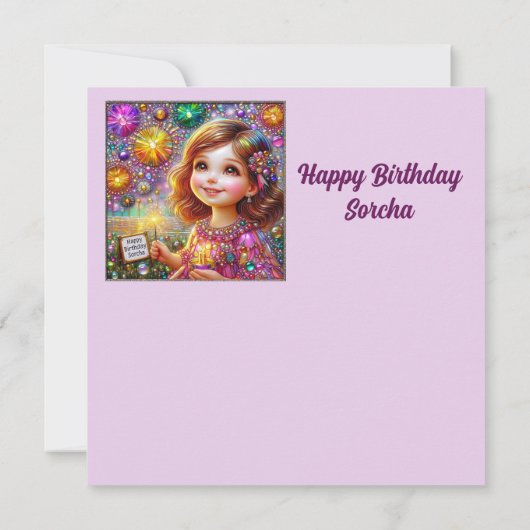 ~ SORCHA ~ Happy Birthday ~Fire Works' Display ~ (Rückseite)