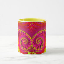 SORCHA ~ HOT CRAZY 3D Fraktal ~ Rosa Rosa Gelb