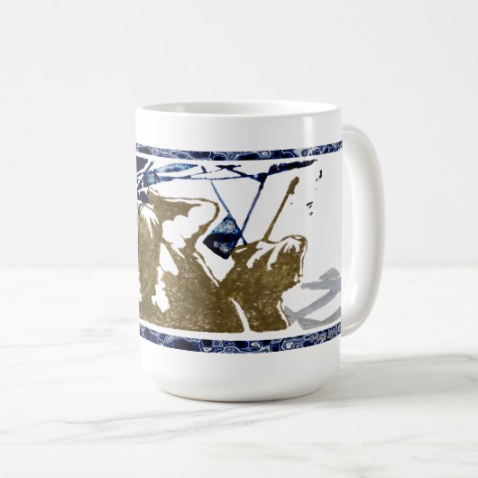 "Sore Afraid Silver I" Weihnachtskarten-Tasse Kaffeetasse (VorderseiteRechts)