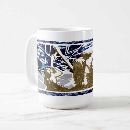 "Sore Afraid Silver I" Weihnachtskarten-Tasse Kaffeetasse (Vorderseite Links)