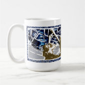 "Sore Afraid Silver I" Weihnachtskarten-Tasse Kaffeetasse (Links)