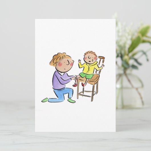 Sore Knee Einladung (Stehend Vorderseite)