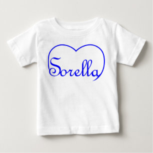 Sorella Italian Sister heart Blue Baby T-shirt