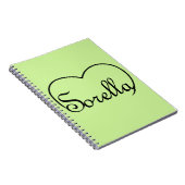 Sorella Italian Sister heart Notizblock (Rechte Seite)