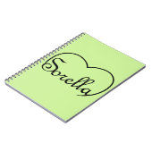 Sorella Italian Sister heart Notizblock (Linke Seite)