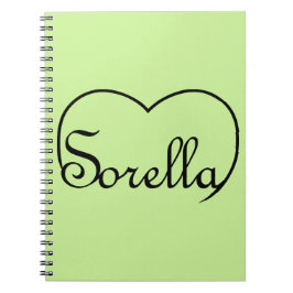 Sorella Italian Sister heart Notizblock