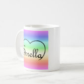 Sorella Italian Sister heart rainbow Kaffeetasse (Vorderseite Links)