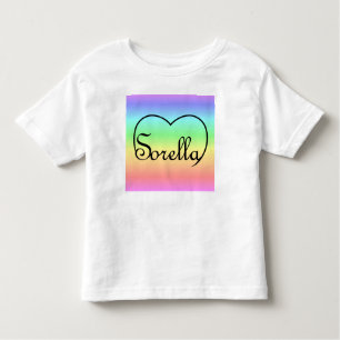 Sorella Italian Sister heart rainbow Kleinkind T-shirt