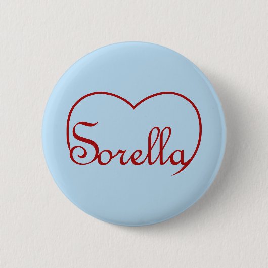 Sorella Italian Sister heart Red Button (Vorderseite)