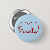 Sorella Italian Sister heart Red Button (Vorne & Hinten)
