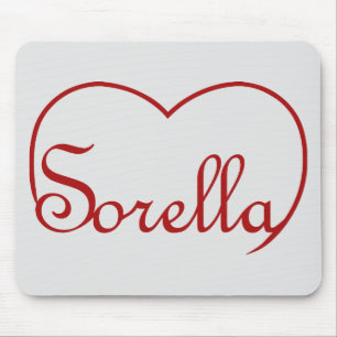 Sorella Italian Sister heart Red Mousepad