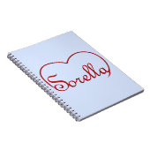 Sorella Italian Sister heart Red Notizblock (Rechte Seite)