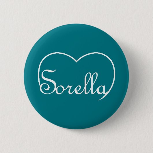 Sorella Italian Sister Herz weiß Button (Vorderseite)
