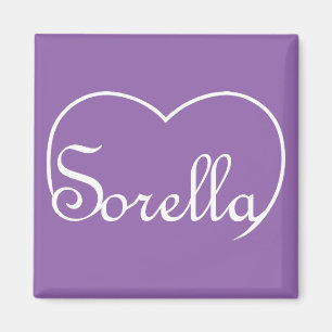 Sorella Italian Sister Herz weiß Magnet