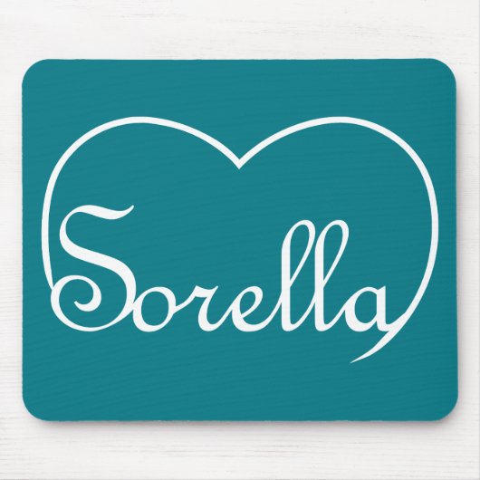 Sorella Italian Sister Herz weiß Mousepad (Vorne)