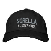 Sorella (SISTER) personalisierter bestickter Cap H Bestickte Baseballkappe (Vorderseite)